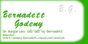 bernadett godeny business card